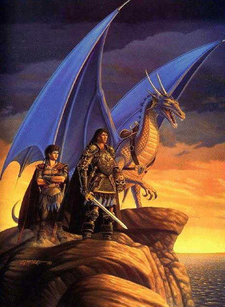A Man And A Woman With A Dragon